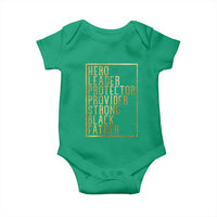 Strong Black Father Baby Onesie Hero Leader Provider Protector Gift