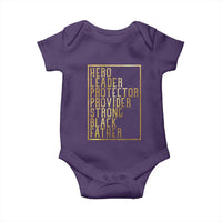 Strong Black Father Baby Onesie Hero Leader Provider Protector Gift