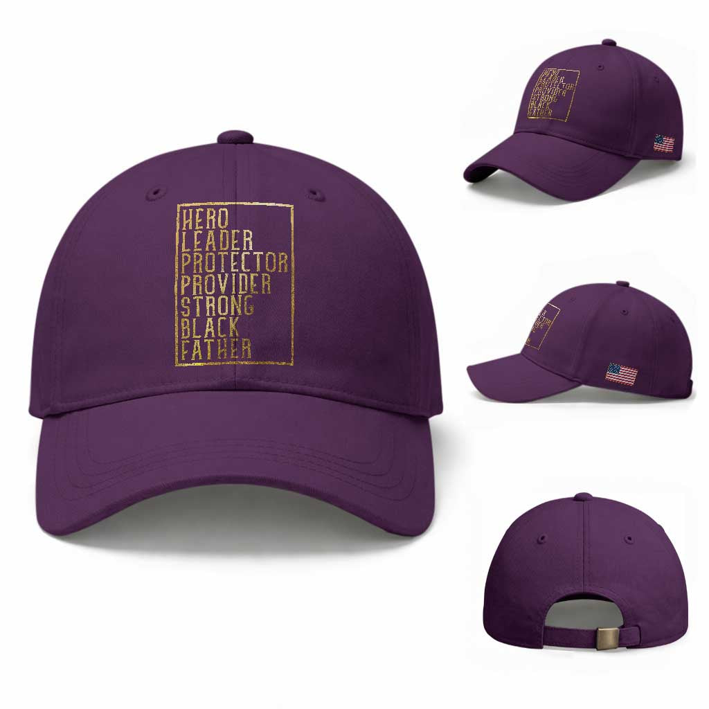 Strong Black Father Baseball Cap Hero Leader Provider Protector Gift