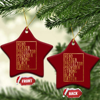 Strong Black Father Ceramic Ornament Hero Leader Provider Protector Gift