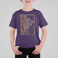 Strong Black Father T Shirt For Kid Hero Leader Provider Protector Gift
