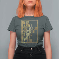 Strong Black Father T Shirt For Women Hero Leader Provider Protector Gift