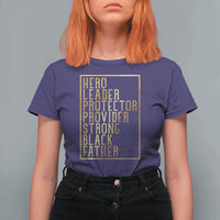 Strong Black Father T Shirt For Women Hero Leader Provider Protector Gift