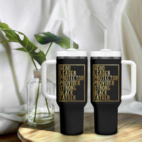 Strong Black Father Tumbler With Handle Hero Leader Provider Protector Gift