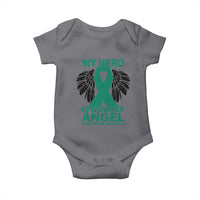 Liver Cancer Awareness Memorial Gift Baby Onesie My Hero Is Now My Angel