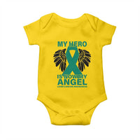 Liver Cancer Awareness Memorial Gift Baby Onesie My Hero Is Now My Angel