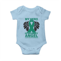 Liver Cancer Awareness Memorial Gift Baby Onesie My Hero Is Now My Angel