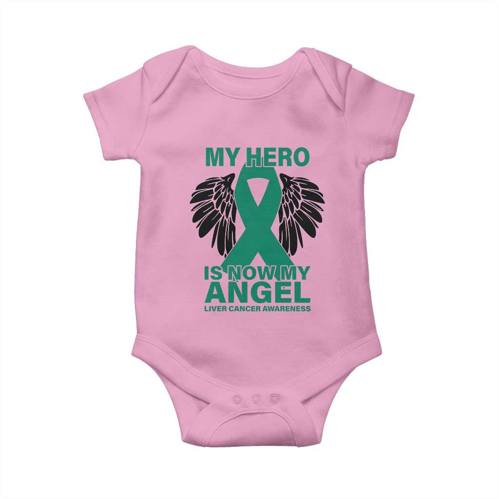 Liver Cancer Awareness Memorial Gift Baby Onesie My Hero Is Now My Angel