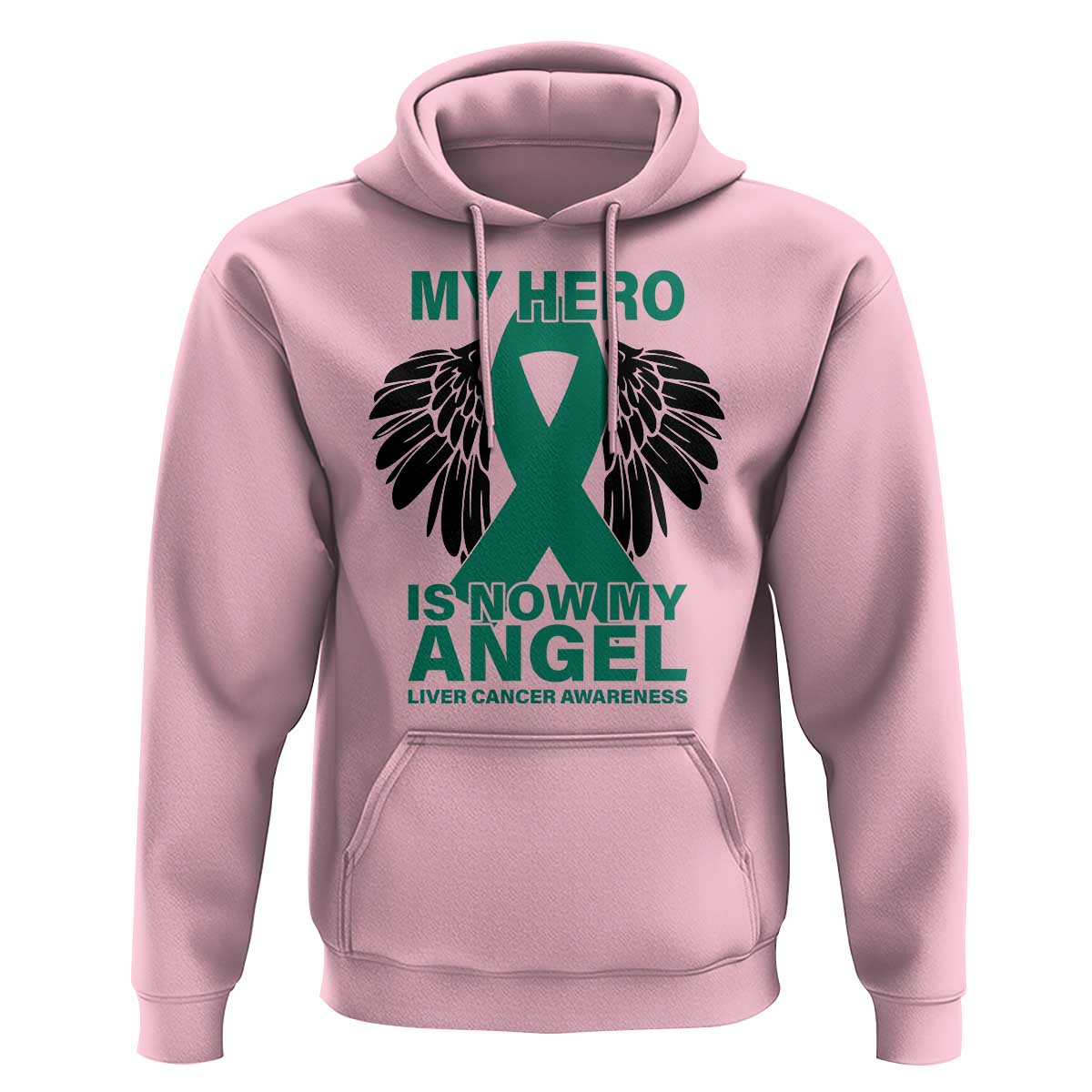 Liver Cancer Awareness Memorial Gift Hoodie My Hero Is Now My Angel