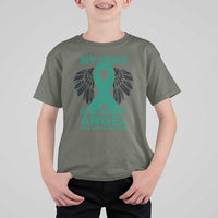 Liver Cancer Awareness Memorial Gift T Shirt For Kid My Hero Is Now My Angel