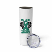 Liver Cancer Awareness Memorial Gift Skinny Tumbler My Hero Is Now My Angel
