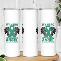 Liver Cancer Awareness Memorial Gift Skinny Tumbler My Hero Is Now My Angel