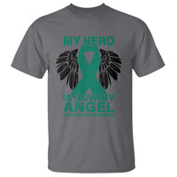 Liver Cancer Awareness Memorial Gift T Shirt My Hero Is Now My Angel