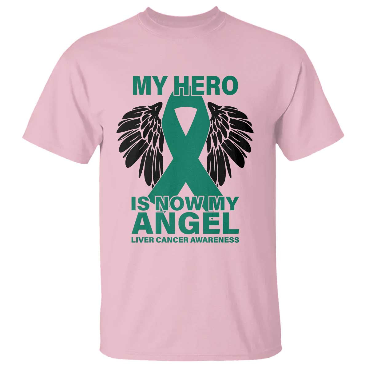 Liver Cancer Awareness Memorial Gift T Shirt My Hero Is Now My Angel