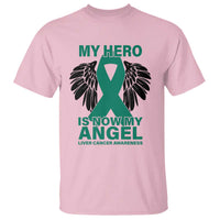 Liver Cancer Awareness Memorial Gift T Shirt My Hero Is Now My Angel