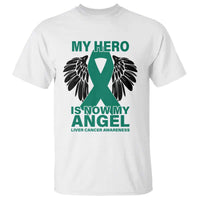 Liver Cancer Awareness Memorial Gift T Shirt My Hero Is Now My Angel