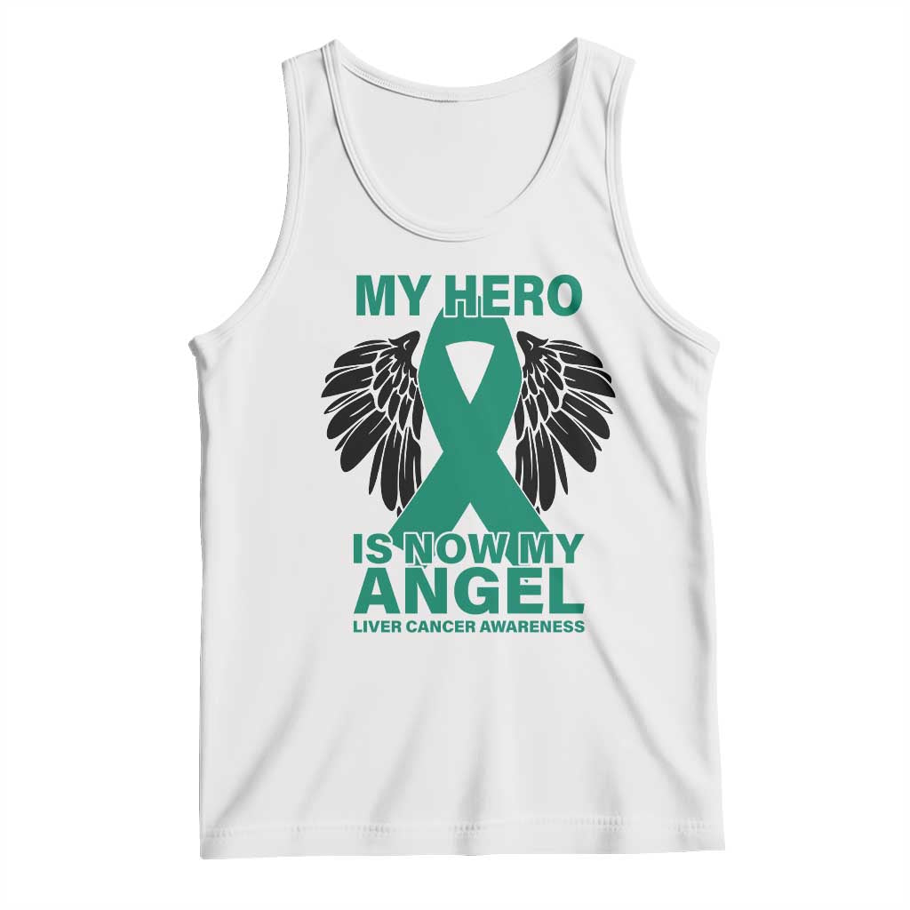 Liver Cancer Awareness Memorial Gift Tank Top My Hero Is Now My Angel