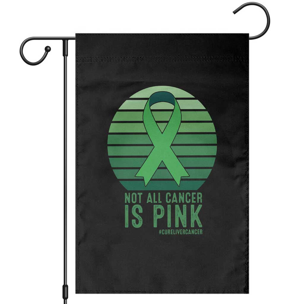 Liver Cancer Awareness Garden Flag Not All Cancer Is Pink Ribbon Support Gift