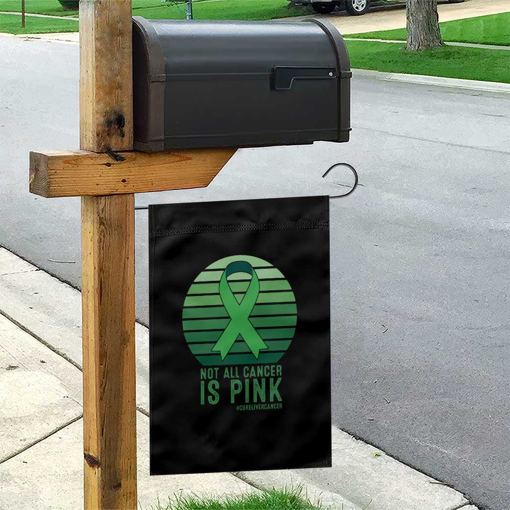 Liver Cancer Awareness Garden Flag Not All Cancer Is Pink Ribbon Support Gift