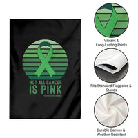 Liver Cancer Awareness Garden Flag Not All Cancer Is Pink Ribbon Support Gift