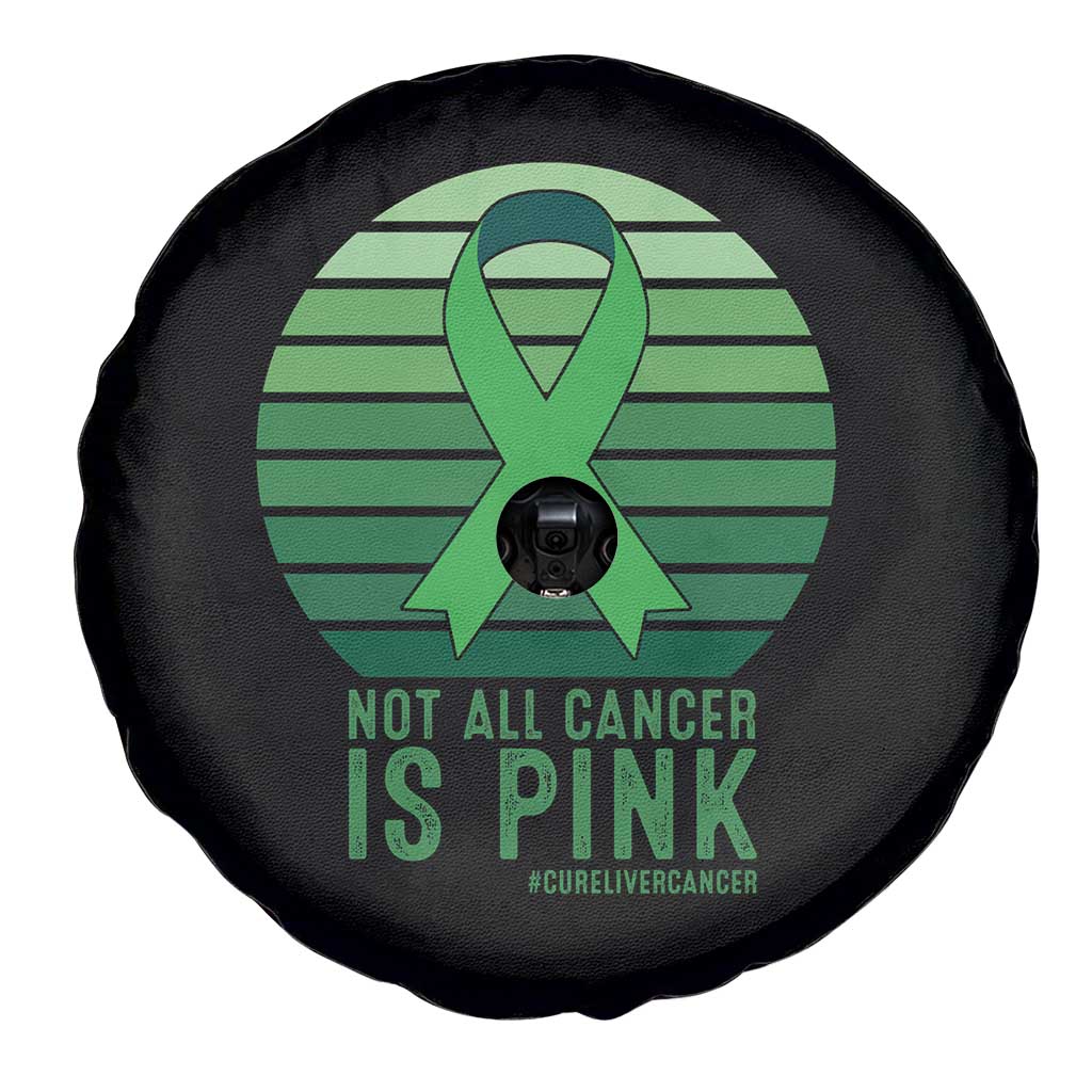 Liver Cancer Awareness Spare Tire Cover Not All Cancer Is Pink Ribbon Support Gift