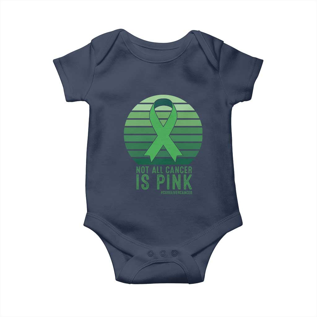 Liver Cancer Awareness Baby Onesie Not All Cancer Is Pink Ribbon Support Gift