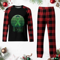 Liver Cancer Awareness Plaid Pajama Set Not All Cancer Is Pink Ribbon Support Gift