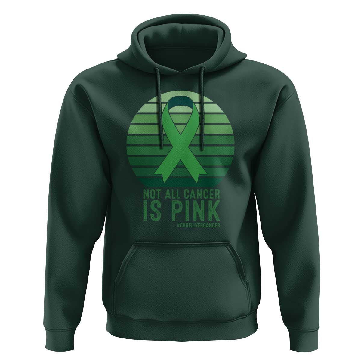 Liver Cancer Awareness Hoodie Not All Cancer Is Pink Ribbon Support Gift