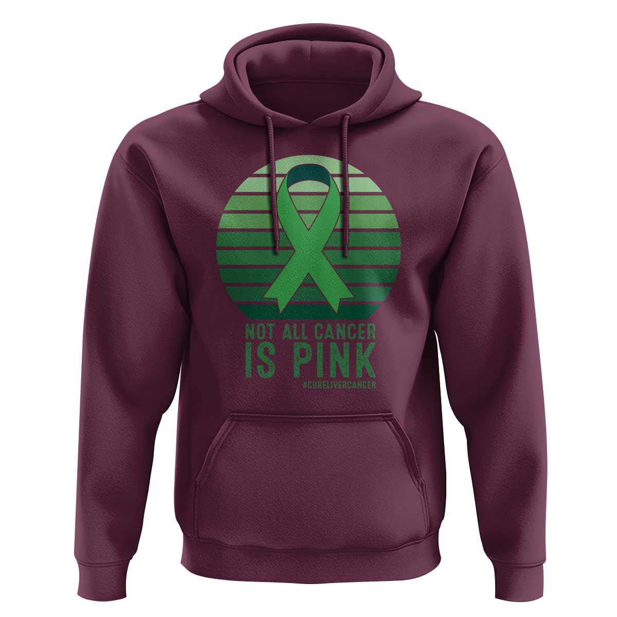 Liver Cancer Awareness Hoodie Not All Cancer Is Pink Ribbon Support Gift