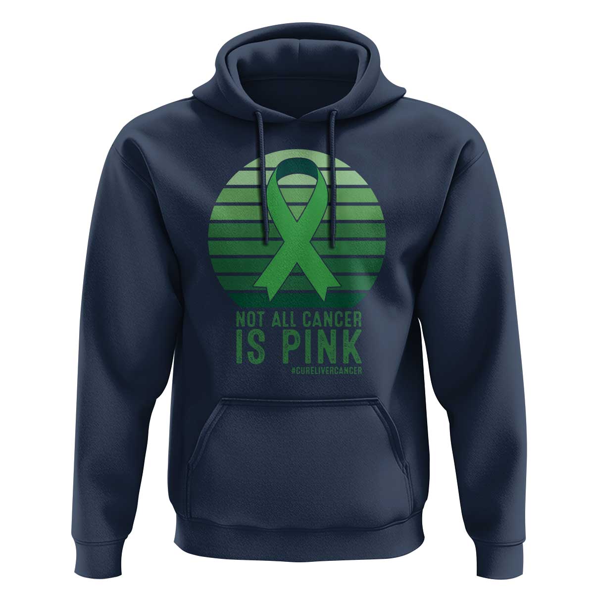 Liver Cancer Awareness Hoodie Not All Cancer Is Pink Ribbon Support Gift