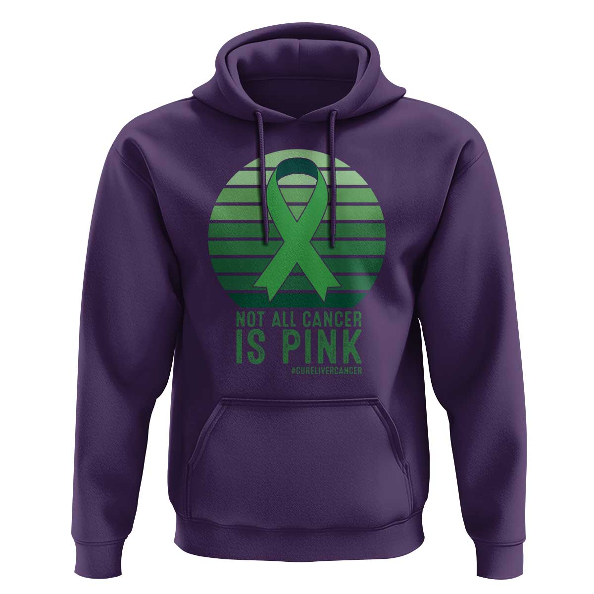 Liver Cancer Awareness Hoodie Not All Cancer Is Pink Ribbon Support Gift