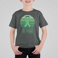 Liver Cancer Awareness T Shirt For Kid Not All Cancer Is Pink Ribbon Support Gift
