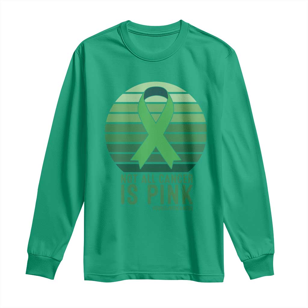 Liver Cancer Awareness Long Sleeve Shirt Not All Cancer Is Pink Ribbon Support Gift