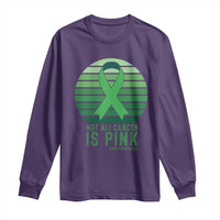 Liver Cancer Awareness Long Sleeve Shirt Not All Cancer Is Pink Ribbon Support Gift