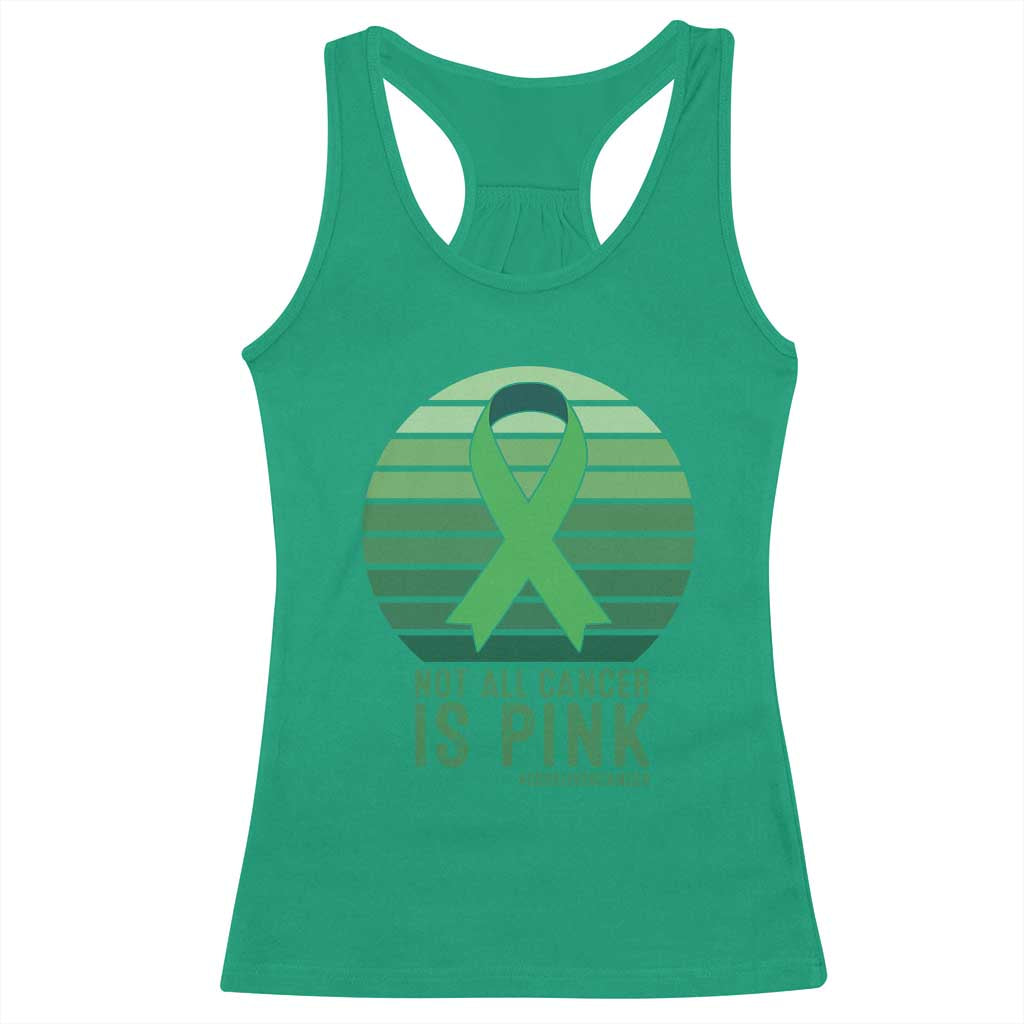 Liver Cancer Awareness Racerback Tank Top Not All Cancer Is Pink Ribbon Support Gift