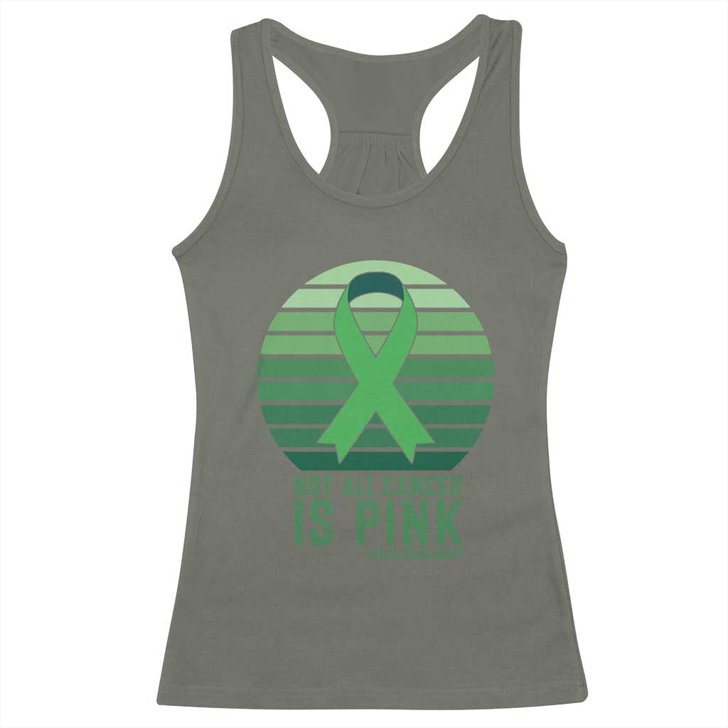 Liver Cancer Awareness Racerback Tank Top Not All Cancer Is Pink Ribbon Support Gift