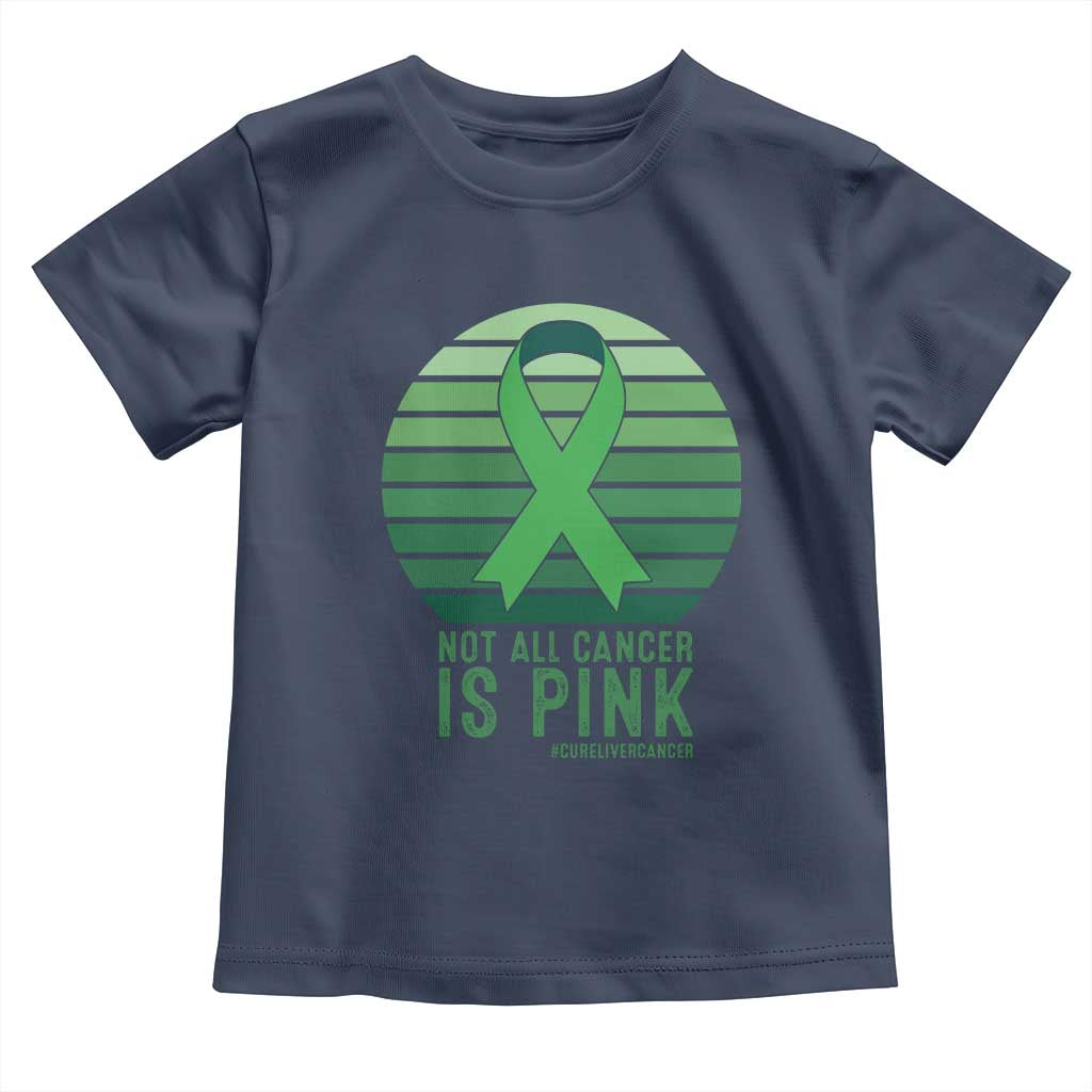 Liver Cancer Awareness Toddler T Shirt Not All Cancer Is Pink Ribbon Support Gift