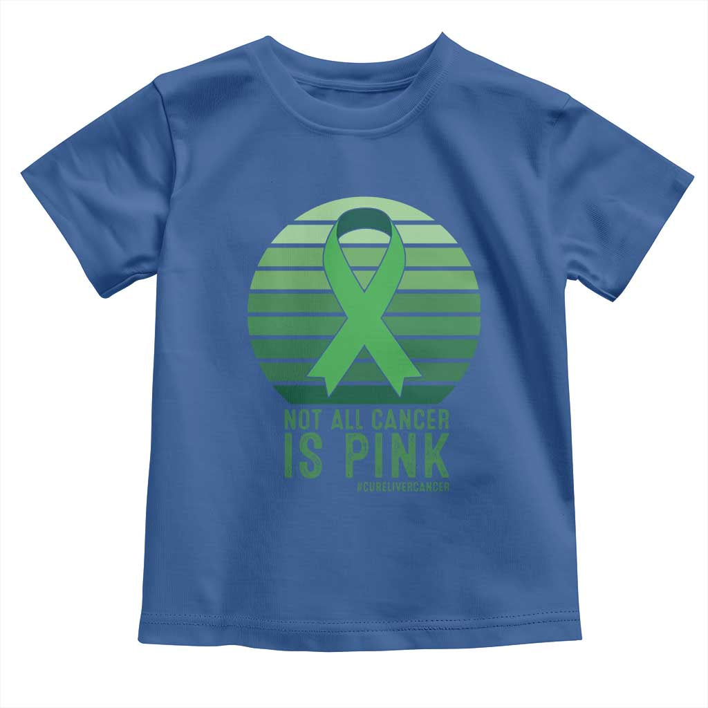 Liver Cancer Awareness Toddler T Shirt Not All Cancer Is Pink Ribbon Support Gift