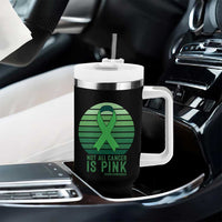 Liver Cancer Awareness Tumbler With Handle Not All Cancer Is Pink Ribbon Support Gift