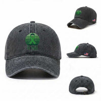 Liver Cancer Awareness Washed Cotton Baseball Cap Not All Cancer Is Pink Ribbon Support Gift