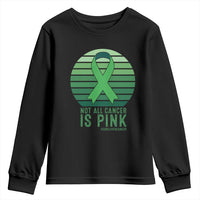 Liver Cancer Awareness Youth Sweatshirt Not All Cancer Is Pink Ribbon Support Gift