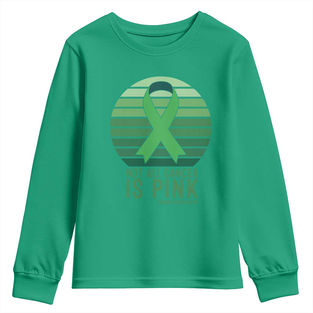 Liver Cancer Awareness Youth Sweatshirt Not All Cancer Is Pink Ribbon Support Gift