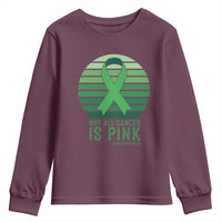 Liver Cancer Awareness Youth Sweatshirt Not All Cancer Is Pink Ribbon Support Gift