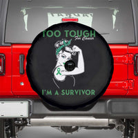 Liver Cancer Warrior Woman Gift Spare Tire Cover Too Tough For Cancer Im A Survivor
