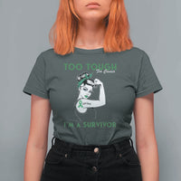 Liver Cancer Warrior Woman Gift T Shirt For Women Too Tough For Cancer Im A Survivor