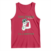Liver Cancer Warrior Woman Gift Tank Top Too Tough For Cancer Im A Survivor