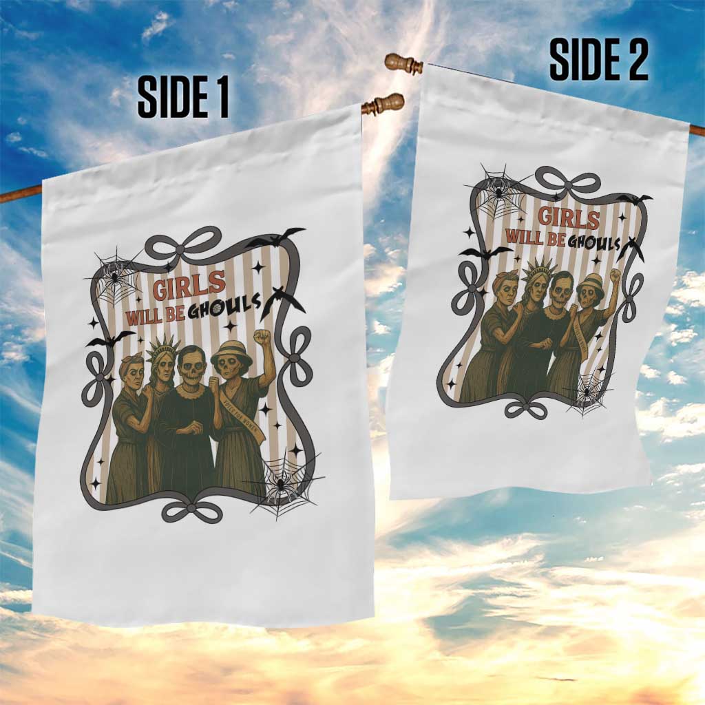 Halloween Feminist Garden Flag Girls Will Be Ghouls Women Empowerment - Wonder Print Shop