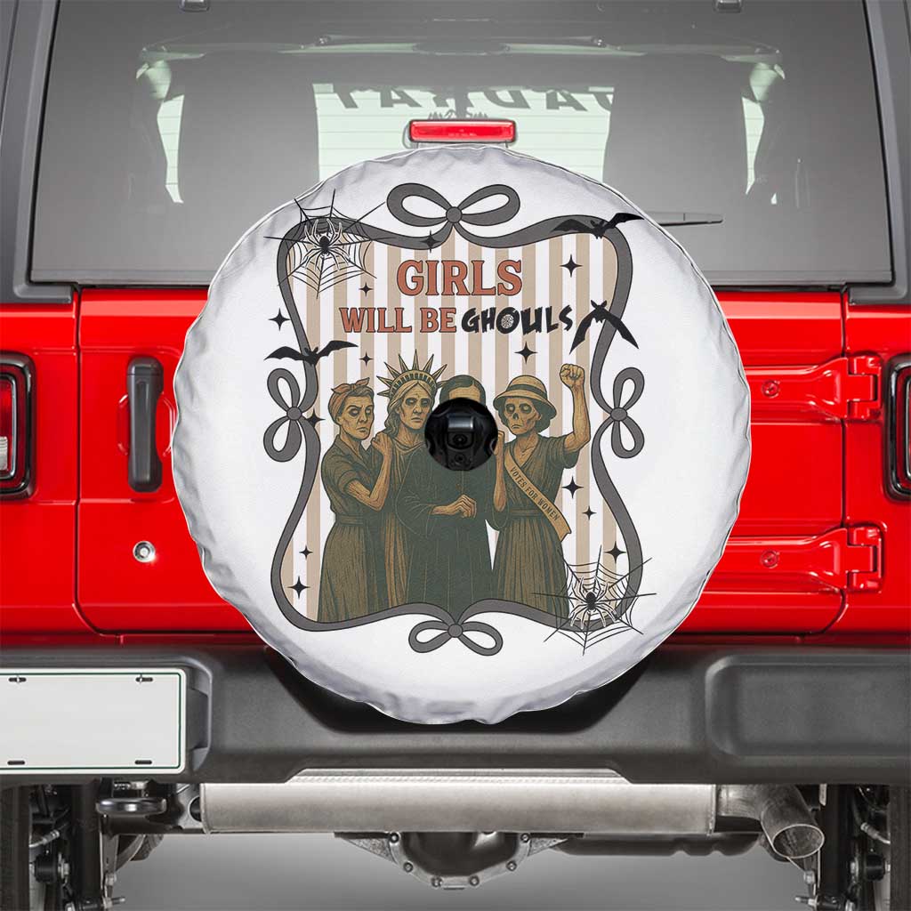 Halloween Feminist Spare Tire Cover Girls Will Be Ghouls Women Empowerment - Wonder Print Shop