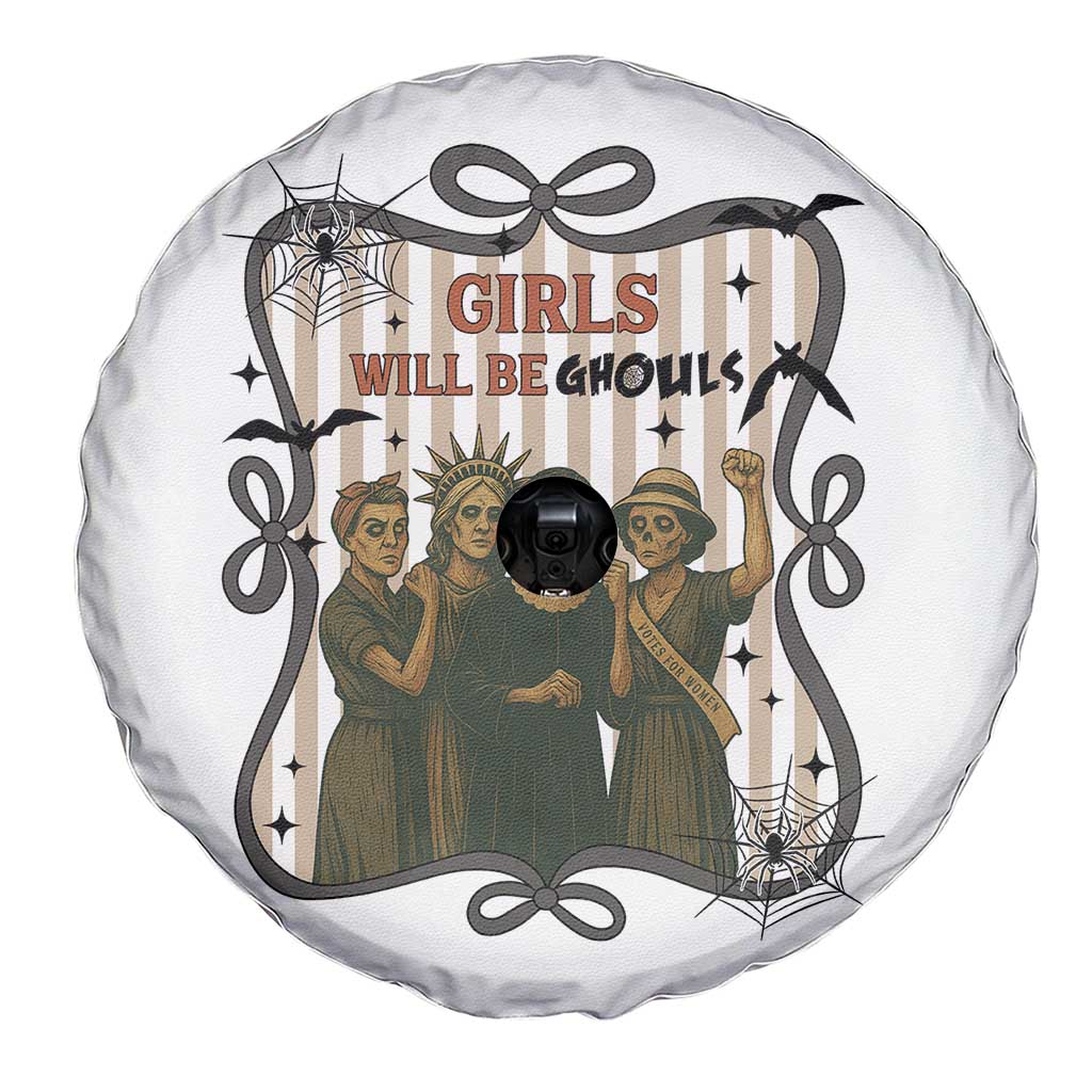 Halloween Feminist Spare Tire Cover Girls Will Be Ghouls Women Empowerment - Wonder Print Shop