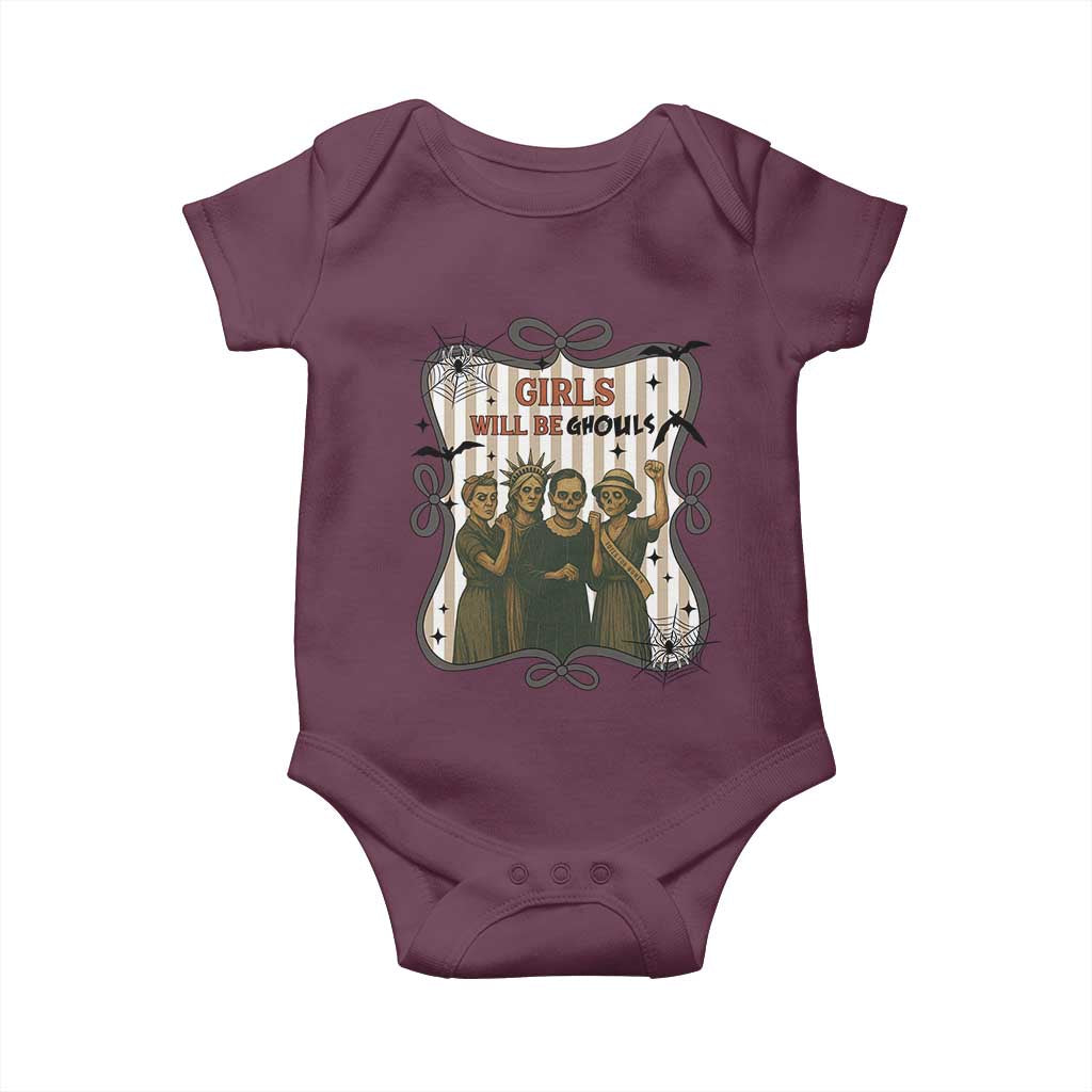 Halloween Feminist Baby Onesie Girls Will Be Ghouls Women Empowerment - Wonder Print Shop